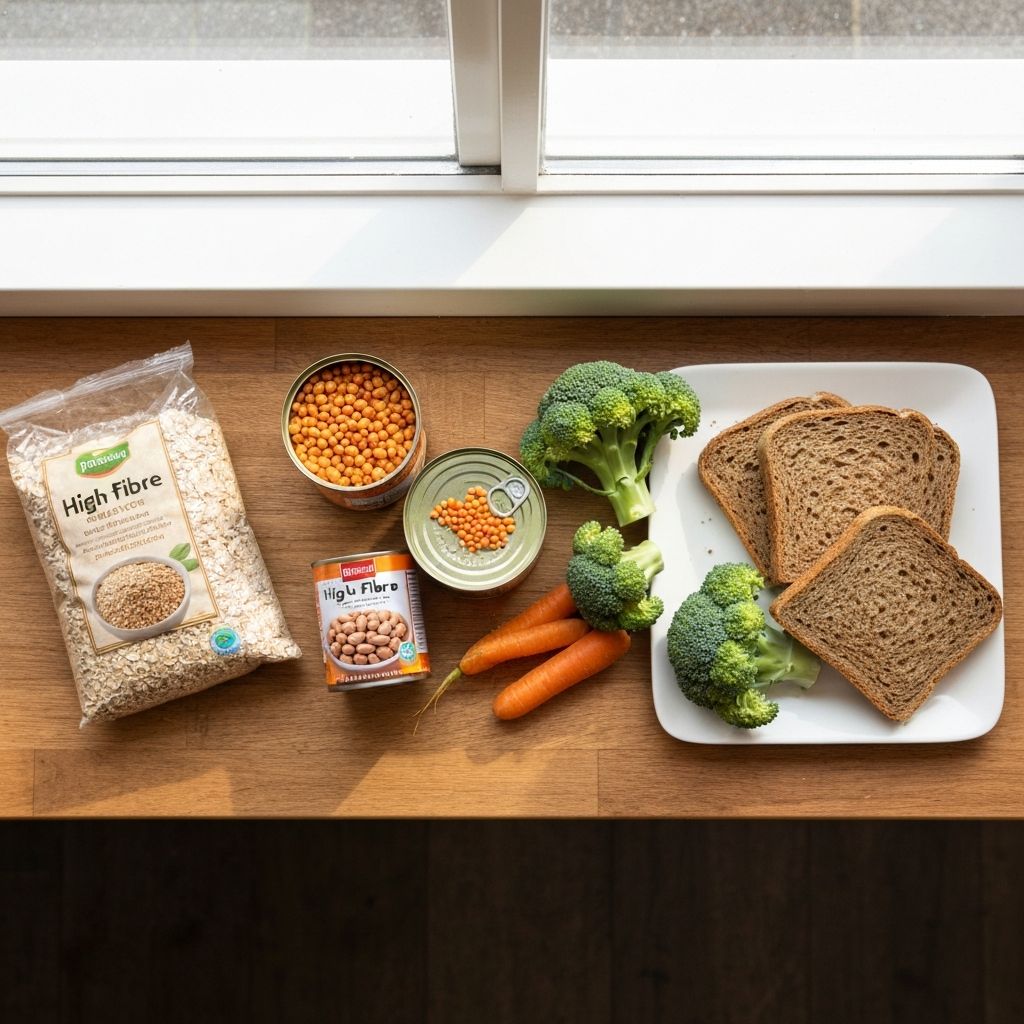 High-fibre UK supermarket foods