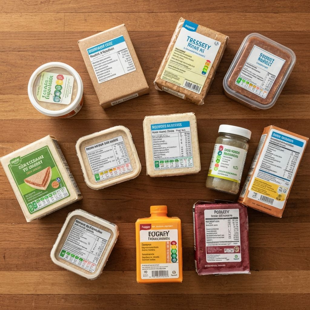 UK supermarket food labels and traffic lights